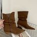 Brown Pointed Toe Slim Mid-Calf Martin Women's 2025 Autumn Winter Chunky Heel Slouch Western Cowboy Ankle Boots_vogvips.com