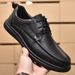 Top Layer Cowhide For Men, Spring And Autumn New Work Shoes, Lace-up Soft Sole Casual Genuine Leather Men's Shoes_vogvips.com