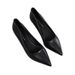 High Heel Women Four Seaon New Style Girl Thin Heel Pointed Toe Single Veratile Black Leather Profeional Work_vogvips.com