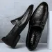 Casual Shoes 2024 Black Genuine Leather Gentleman Fashion Dress Men Business Loafers Men's Slip On Big Size 49_vogvips.com