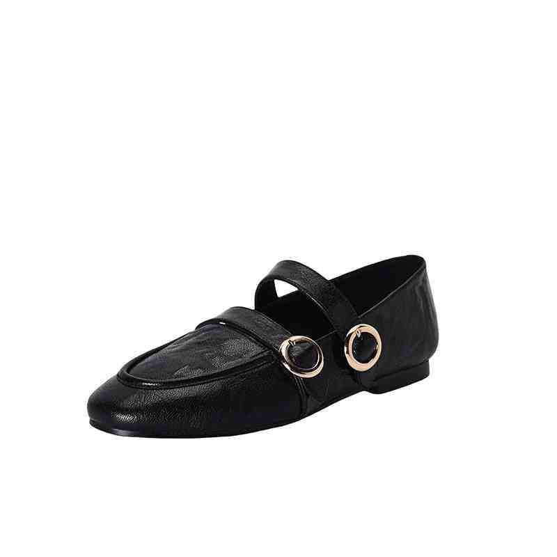 In Stock 980 French Flat Mary Jane Shoes, New Vintage Leather Soft Sole Women's Shoes For Early Spring And Autumn_vogvips.com