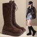 Slim Fit Women's Long Boots plus Size Suede Side Zipper Winter New Style British Style_vogvips.com