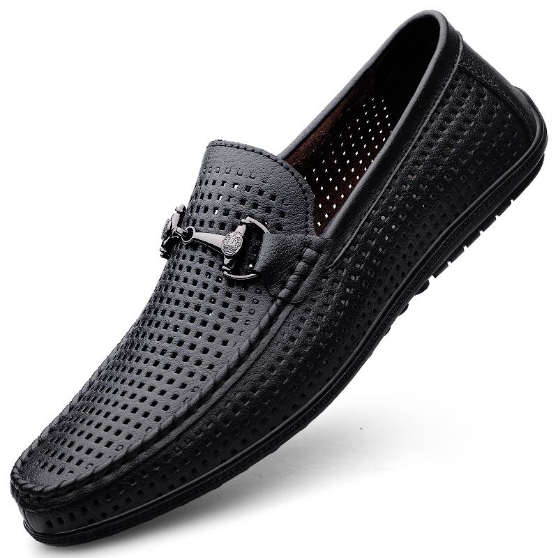 Doudou Shoes Men's Soft-soled Foot-fitting Lazy Shoes Men's Driving Shoes_vogvips.com