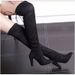 New 3443 Plus Size Women's High Heel Pointed Toe Over-the-Knee With Back Strap Riding Boots Long Term Stock_vogvips.com