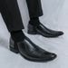 Euro Step Business Brogue Casual Leather Men's Slip-On Formal Office Groom Wedding Shoes_vogvips.com