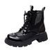 Genuine Mesh Martin For Women 2025 Spring/Summer Thin British Style Cool Thick-Soled Hollow Short Shiny Leather Boots_vogvips.com