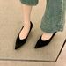 French-style High-heeled Niche Black Women's Shoes, 2026 Spring New Model, Wedge Heel, Elegant Socialite Pointed-toe_vogvips.com