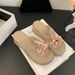 Decoration Casual Flat Slippers Shoes For Women Slides New Summer Slippers Outdoor Beach Flip-flops Cute Flower Bow_vogvips.com