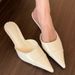 Splicing Pointed Heel Mueller Sandals Spring And Summer New Patent Leather Light Mouth High Heel Celebrity Bag Head Half Slippers_vogvips.com