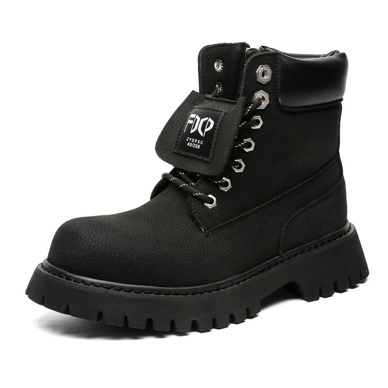 Rhubarb Boots, Thick-soled Heightening Martin Boots, Men's High-top Retro Boots, Men's Boots._vogvips.com