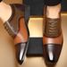 Euro Step Spring And Autumn New Brogue Color-Block Men's Carved Fashion Breathable Versatile Business Formal Wedding Leather Shoes_vogvips.com