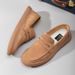 Euro Step 2025 New Soft Sole Men's Slip-On Lazy Genuine Loafers British Style Casual Leather Shoes_vogvips.com
