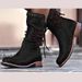 Women's Winter Plus Size Ankle Boots Back Zipper Riding Low Heeled Studded_vogvips.com