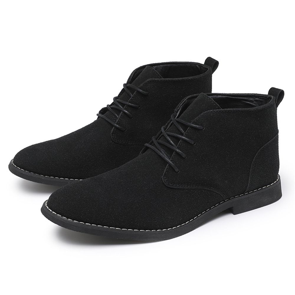 Men's Classic Pointed Toe Ankle Boots - Genuine PU Leather Low-Cut Martin Boots For Men (Size 39-46) - Stylish & Durable For Winter_vogvips.com