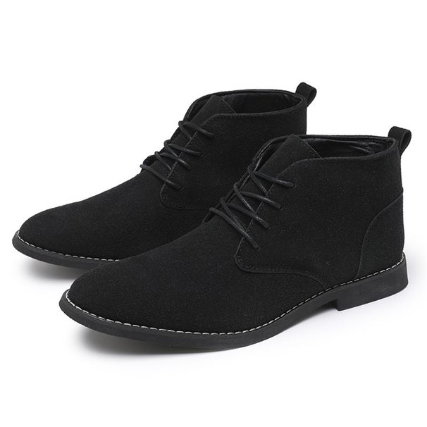 Men's Classic Pointed Toe Ankle Boots - Genuine PU Leather Low-Cut Martin Boots For Men (Size 39-46) - Stylish & Durable For Winter_vogvips.com