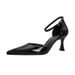 Women's 2025 Large Size 41-42 Pointed Toe High-heeled Stiletto French Hollow Single Shoes, Nude Sandals_vogvips.com