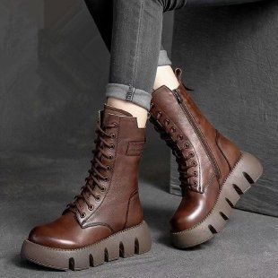 2025 Foreign Trade Cross-Border Martin With Fleece Lining, Thickened Mid-Calf Boots, Thick Sole Snow Boots For Women_vogvips.com