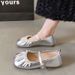 French Mary Jane Shoes Autumn Pearl Fairy Late Evening Wind Large Size Soft-soled Ballet Grandma Single Shoes_vogvips.com