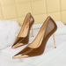 High heels Thin heels high heels shallow metal pointed shoes for women_vogvips.com