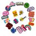 20 Set Cartoon Inspirational Phrase Shoe Flower Decorative Buckle Personality DIY Student Garden Shoe Buckle Accessories_vogvips.com