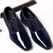 Men's Lightweight Formal Business Leather Shoes Low-Block British Style Pointed Toe Wedding Dress Shoes_vogvips.com