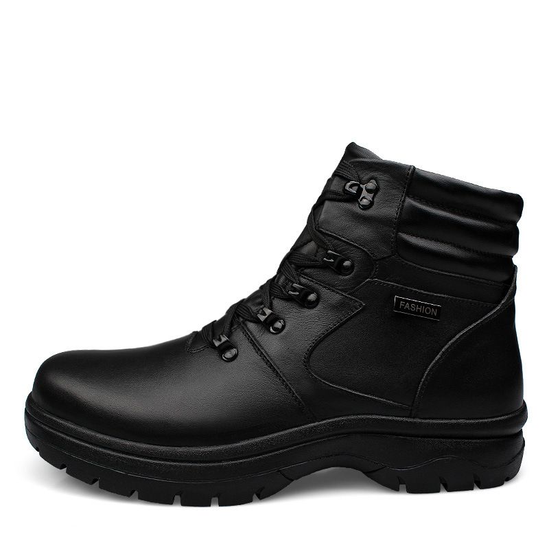 Men's Martin Boots Fleece Thermal Cotton Boots Casual High-top Tooling Boots Men's Boots Comfortable Large Size Shoes_vogvips.com
