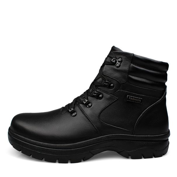 Men's Martin Boots Fleece Thermal Cotton Boots Casual High-top Tooling Boots Men's Boots Comfortable Large Size Shoes_vogvips.com