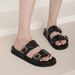 Women's Summer Outerwear Flat Sandals Fashionable And Versatile Casual Beach Soft Soled Half Slippers_vogvips.com