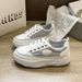 Thick White Women New Spring Breathable Mesh For Students Versatile Soft Soled Sports And Leisure Board Shoes_vogvips.com
