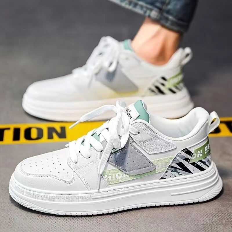 Men's Shoes New Breathable Little White Shoes Men's Korean Version Trendy Versatile Platform Sports And Leisure Board Shoes Trendy Shoes_vogvips.com
