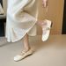 Flat Mary Jane Shoes Women's One-word French Single Shoes Women's Soft-soled Pig's Trotters Split-toed Shoes_vogvips.com