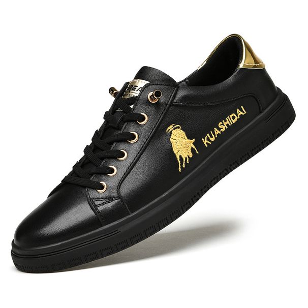 Blue Board Shoes Men's Shoes Breathable Little White Shoes Men's Flat Bottom Rest Color Matching Sports Elastic Band Men's Shoes_vogvips.com