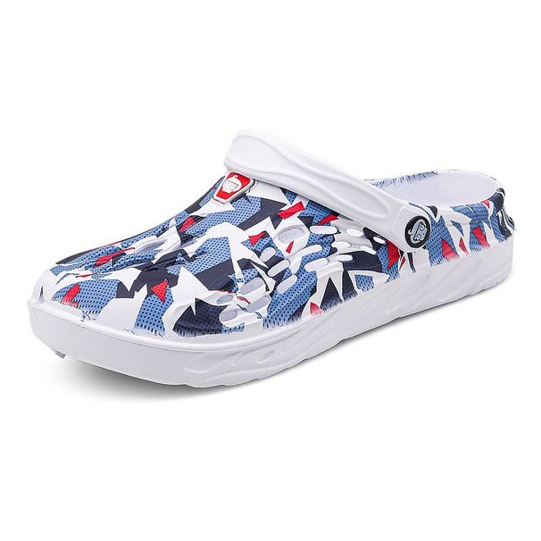 Men’s Shoes Hole Shoes Men's Wading Closed Toe Beach Shoes Summer New Breathable Sandals Cross Border Large Size Youth Slippers_vogvips.com