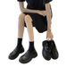 British-style Women's With Thick Soles Height Increase, 2025 Spring New Loafers Women, JK Soft Leather Single Shoes,_vogvips.com