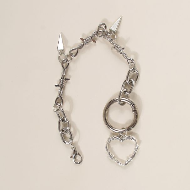 Shoe Chain Accessory – Adjustable Metal Heart Decor For Boots, Sneakers & Casual Shoes (Silver, One Size)_vogvips.com