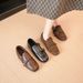 Fleece Small Leather Shoes Women's Brock Loafers Single Shoes_vogvips.com