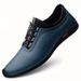 Round Head Men's Soft Sole Lace-up Men's Casual Shoes Driving Men's Shoes_vogvips.com