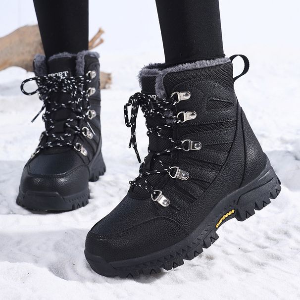 Winter Women's Shoes, Snow Boots With Plush Insulation, Cotton Boots, Thick Boots_vogvips.com