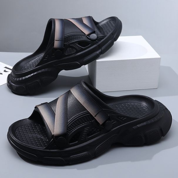 New Summer Couple Slippers For Men Women, Thick Anti Slip Height Increasing Straight Drag, Casual And Fashionable, Soft_vogvips.com