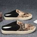 Canvas Men's Shoes Spring Trend Versatile One-pedal Breathable Casual Cloth Shoes Men's Heel-less Half-drag Men's Trendy Shoes_vogvips.com