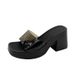 European Women's Shoes 2025 New Fashionable Transparent Straight Line Sandals Thick Sole Waterproof Platform Square Head_vogvips.com
