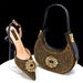 Women's Shoes Women's Pointed Shoes And Bags Set Diamond Buckle Decoration Fashionable And Simple Banquet Style Wine Red Pointed_vogvips.com