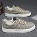 Men's canvas shoes low-top summer 2024 new niche low-top printed sneakers men's thick-soled sports casual fashion shoes_vogvips.com