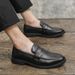 Euro Step Plus Size New Loafers Fashion Men's Slip-On Casual Trendy One-Push Lazy Leather Shoes_vogvips.com