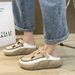 New Summer Baotou Half Tug Lazy Ma Wears Versatile Slippers, Exteral Trasmissio Of Thick Sole Slippers For_vogvips.com