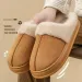 Fashion Women Fluffy Slippers For Winter Indoor EVA Thick Sole Anti Slip And Warm Unisex Slippers For Winter_vogvips.com