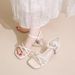 Soft Sole, Comfortable For The Feet Silver Chunky Heel High-heeled Shoes, New Summer European Style, Fashionable And_vogvips.com