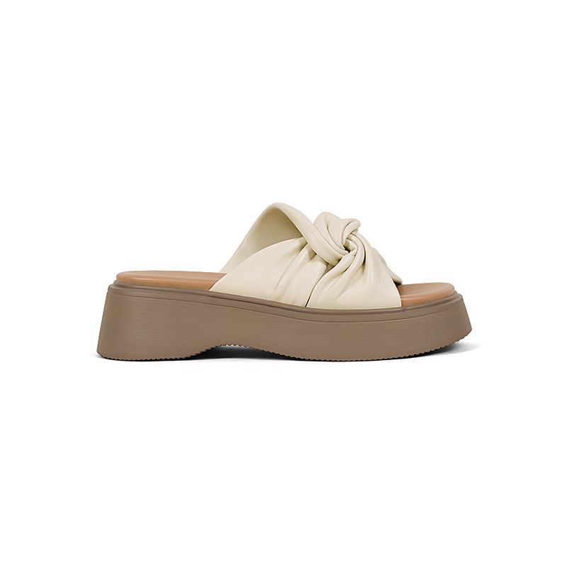 Lancui Thick-Sole Lazy Slippers For Women, Outoor Wear, 2025 New Versatile Platform Casual Open-Toe Beach Sanals_vogvips.com