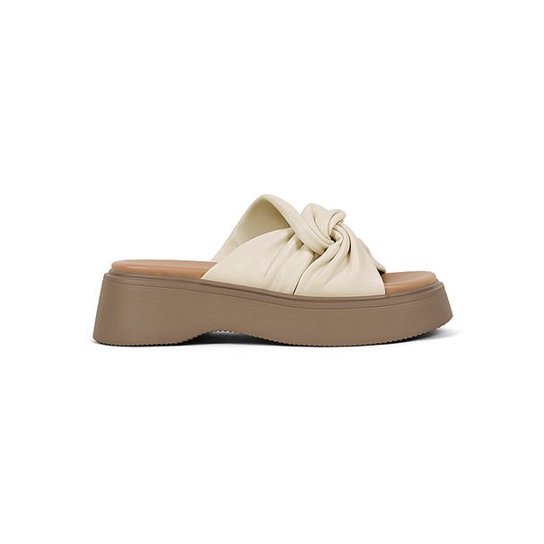 Lancui Thick-Sole Lazy Slippers For Women, Outoor Wear, 2025 New Versatile Platform Casual Open-Toe Beach Sanals_vogvips.com