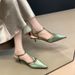 Roman Stiletto Peep Sandals For Women, Niche Dign, Commuter Fairy Style, Spring Summer Pointed Toe Mid Heel Single_vogvips.com